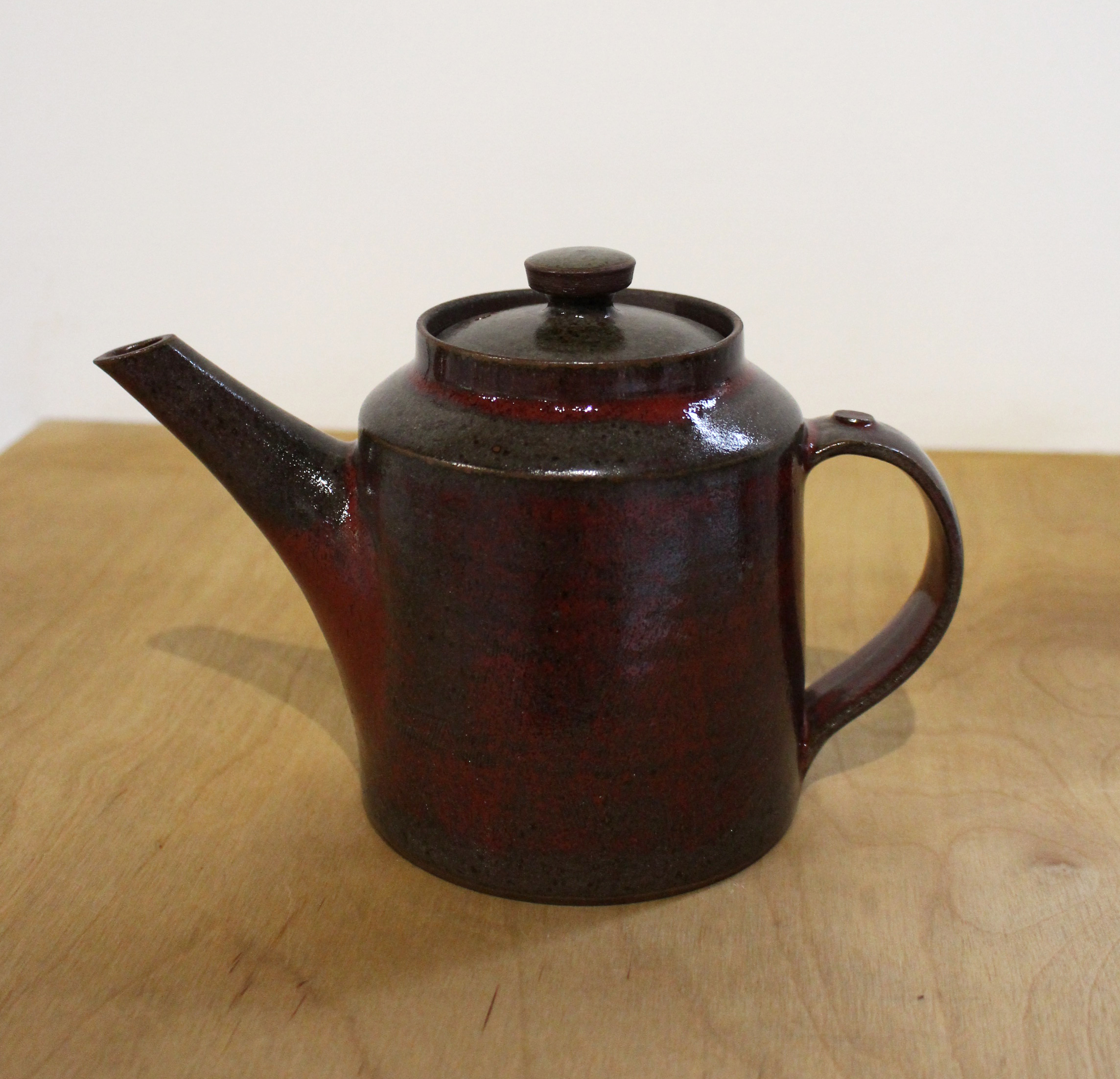 James and Tilla Waters Teapot Copper Red